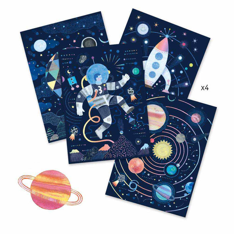 Djeco Cosmic Mission Scratch Card