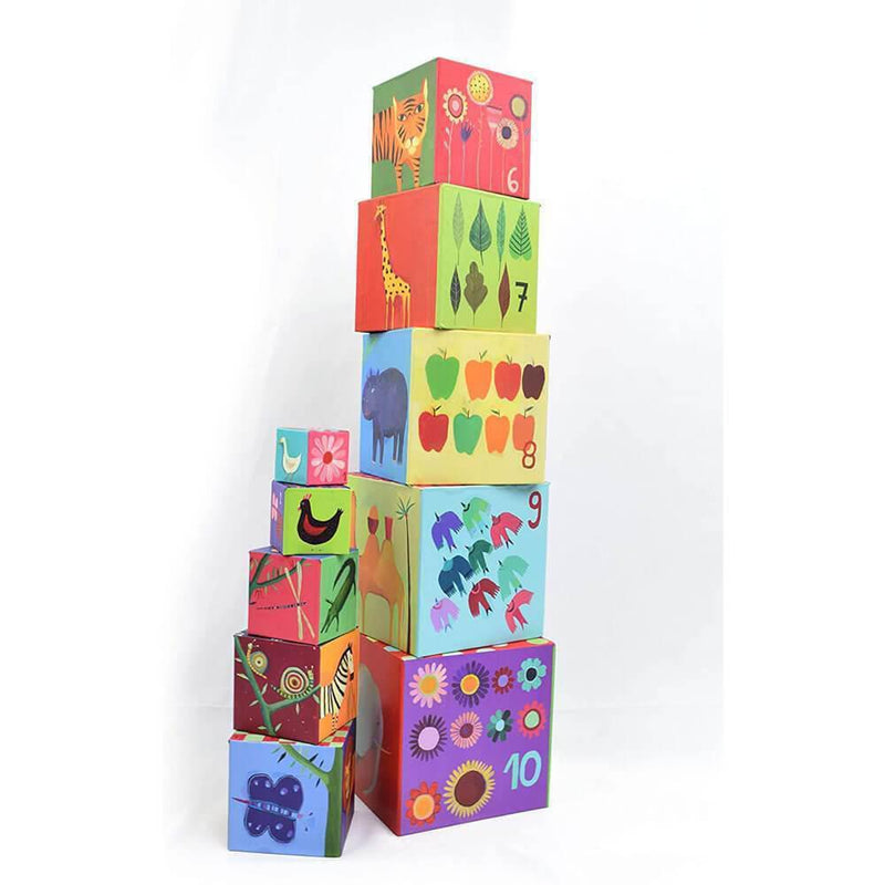 Djeco Nature & Animal Stacking Blocks-first_birthday_gifts-baby_gifts-Australia