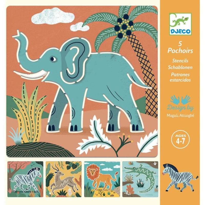 Djeco Wild Animals Stencils-The Enchanted Child