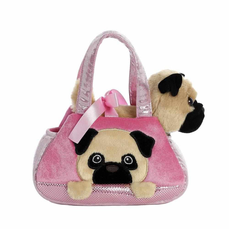 Fancy Pal Pup in Pink Pug Bag