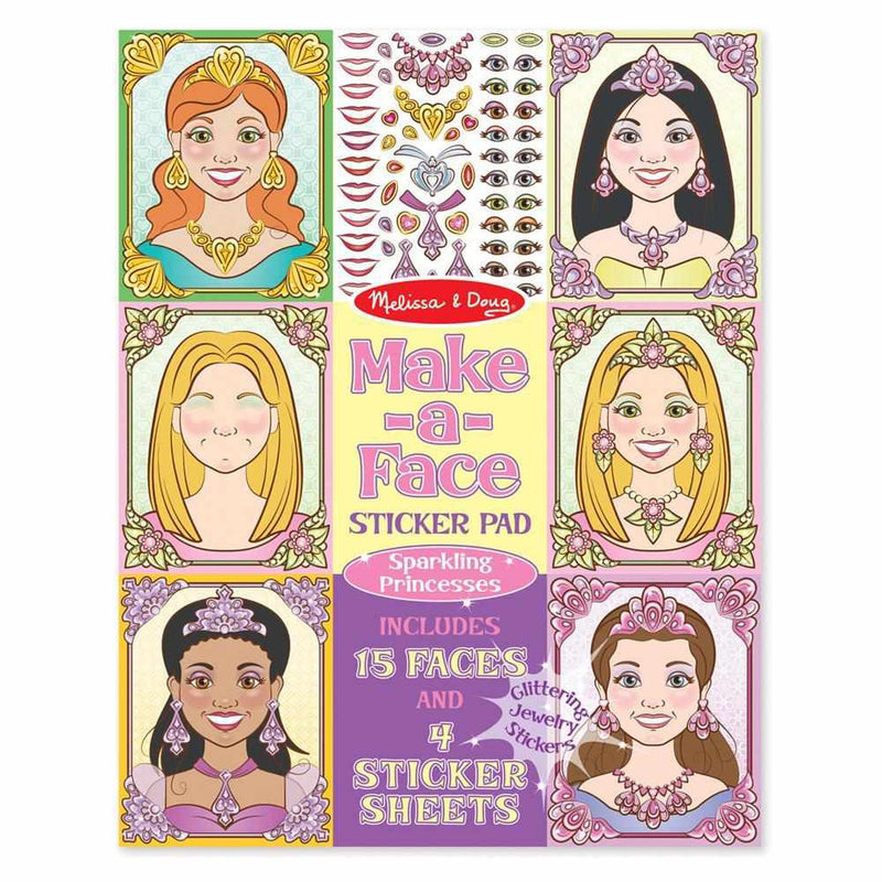 Melissa & Doug Princesses Make-A-Face Sticker Pad