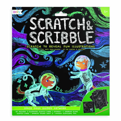 Ooly Space Dogs Scratch & Scribble