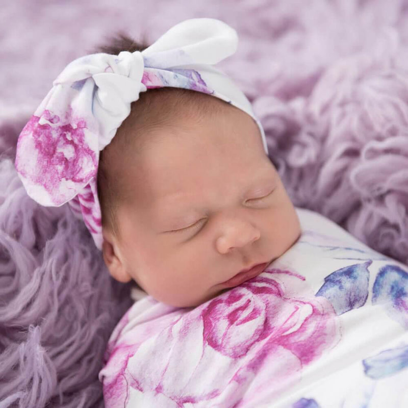 Snuggle Hunny Lilac Skies Jersey Wrap & Headband Set-baby_gifts_online_australia