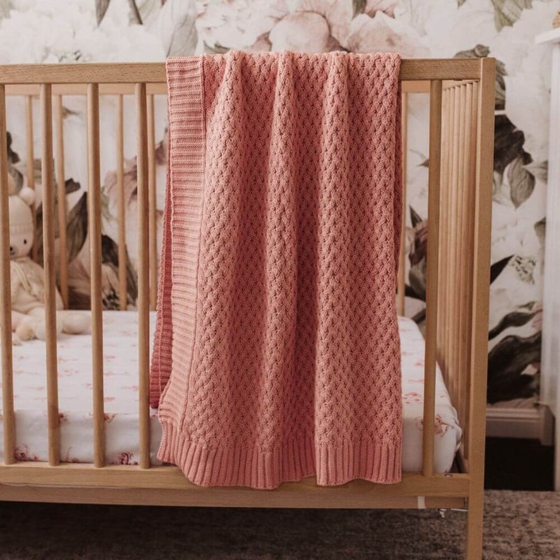 Snuggle Hunny Rosa Diamond Knit Blanket