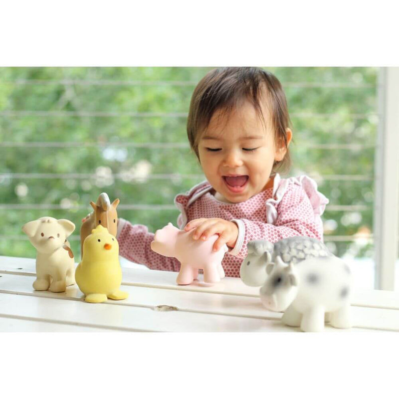 Tikiri Natural Rubber Pig-Baby Gifts-Kids Toys Australia