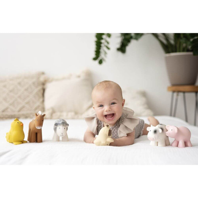 Tikiri Natural Rubber Pig-Baby Gifts-Kids Toys Australia