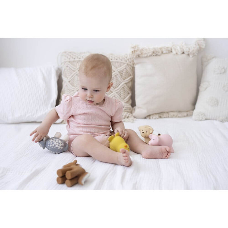 Tikiri Natural Rubber Pig-Baby Gifts-Kids Toys Australia