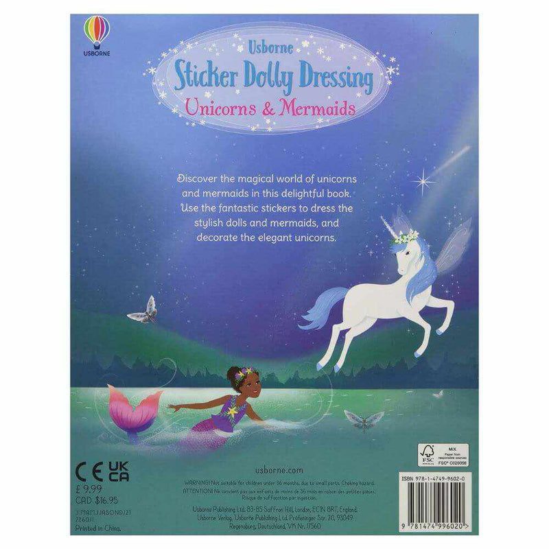 Usborne Unicorns & Mermaids Sticker Dolls